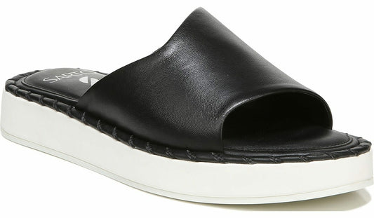 Sarto Zoe Slide Sandal - Black Leather