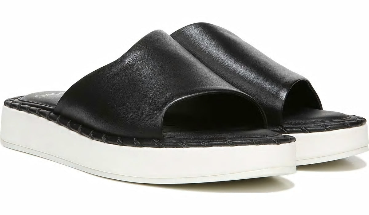 Sarto Zoe Slide Sandal - Black Leather