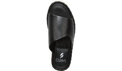 Sarto Zoe Slide Sandal - Black Leather