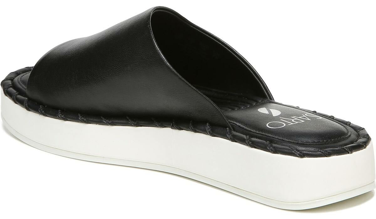 Sarto Zoe Slide Sandal - Black Leather