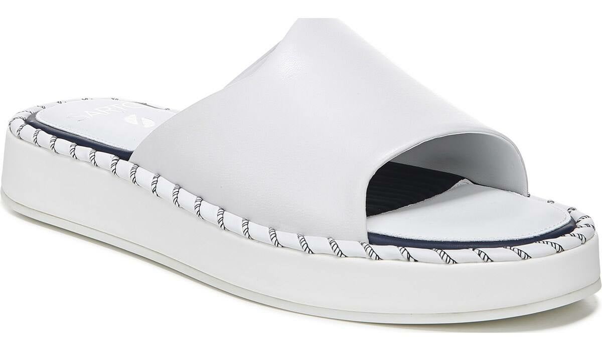 Sarto Zoe Slide Sandal - White Leather