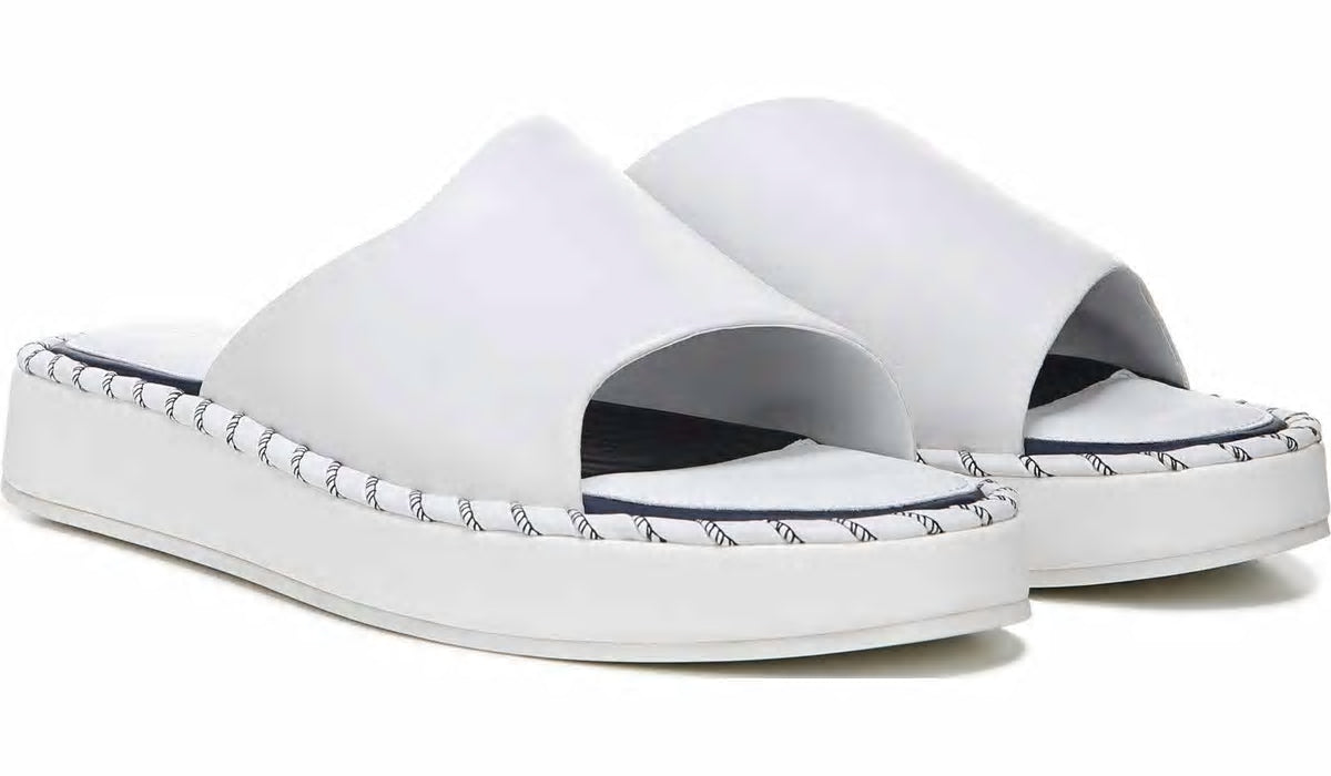 Sarto Zoe Slide Sandal - White Leather