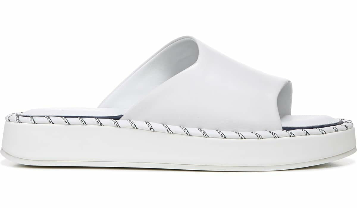 Sarto Zoe Slide Sandal - White Leather